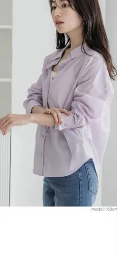 cocaガーゼシャツ　シアーシャツ　グリーン