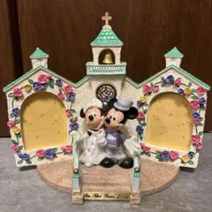 レア! ミッキーとミニー 置物 フォトフレーム　2000年