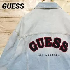GUESS ゲス Gジャン デニムジャケット 刺繍ロゴ アーチロゴ