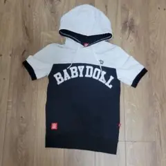BABYDOLL フード付きパーカー ホワイト/ブラック