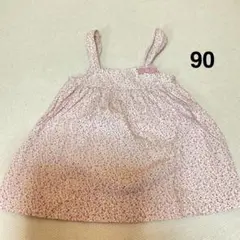 ペアレンツドリーム　キャミソールチュニック　ワンピースにも　サイズ９０　花柄