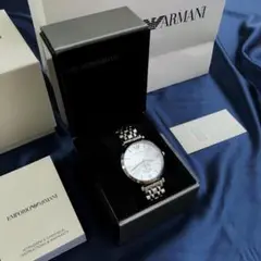 EMPORIO ARMANI シルバー クォーツ時計
