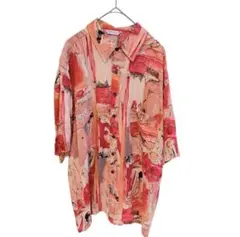 アロハシャツ 柄シャツ アート XL
