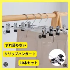 【新品】強力 ズボンハンガー スカートハンガー クリップハンガー 10個セット