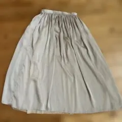 シフォン フレアスカート ライトグレー