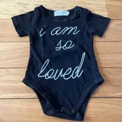 Samgami baby 黒ロンパース i am so loved 70サイズ