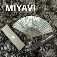【美品レア】MIYAVI VIPノベルティ　黒い扇子　チャーム　ケース付き