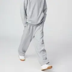 新品/未使用 UNIQLO:C スウェットワイドパンツ グレー S