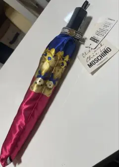 希少柄　MOSCHINO モスキーノ　マルチカラー　本　総柄　長傘　晴雨兼用 希少柄 MOSCHINO モスキーノ マルチカラー 本 総柄 長傘 晴雨兼用