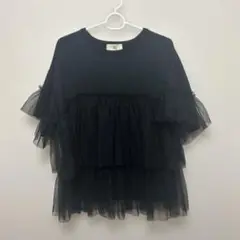 R.P.S フリル トップス 黒