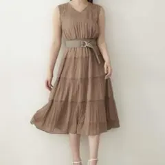 新品　JILL by JILL STUART ドットティアドワンピース　モカ
