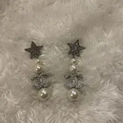 CHANELピアス 両耳 パール