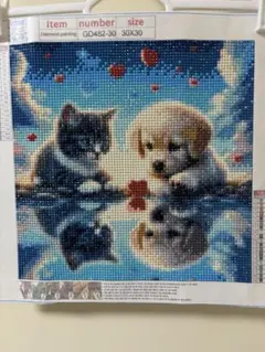 ダイヤモンドアート完成品　約25×25（余白含まず）
