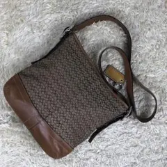 コーチ coach ショルダーバッグ シグネチャー ブラウン系 キャンバス