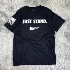 ナインラインアパレルプリントロゴTシャツ/ミリタリー/ブラック/USサイズ