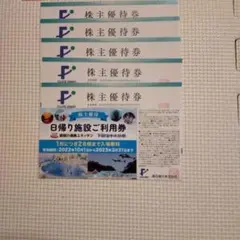 【匿名配送】藤田観光株主優待券5枚 日帰り施設ご利用券1枚2名様分