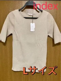 index ニット　5分袖　レディース　半袖　新品