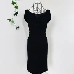 coup de chance ドレープドレス　ワンピース　ストレッチ　ブラック