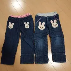 ミキハウス 長ズボン 2本 100㎝