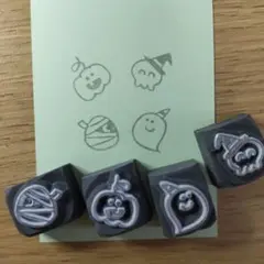 H61■ハロウィン/ミニはんこ 消しゴムはんこ