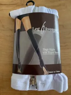 未使用 Leg Avenue レッグアベニューニーハイバックジッパーソックス