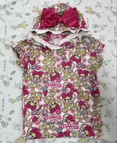 美品　EARTH MAGIC リボンフード付きTシャツ 120 アースマジック