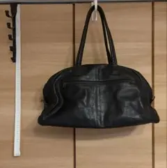黒レザー ボストンバッグ　TAKEO KIKUCKI