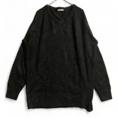 ♡GU♡ ソフトリッチＶネックセーター 長袖 M ブラック アクリル レディース