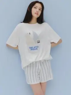 【COOL】しろくまアイスジャガードプルオーバー　　セットアップ gelato pique - 【COOL】しろくまアイスジャガードプルオーバー