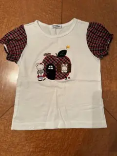 familiar ファミリア　リンゴと動物刺繍 Tシャツ 120cm