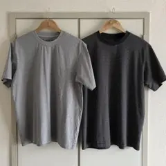天竺編みクルーネック半袖Ｔシャツ（グレーボーダー・ダークグレーボーダー）M2枚組