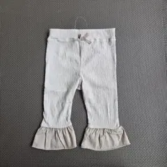 新品タグ付★バースディ★七分丈裾フリルパンツ レギンス ベージュ 90㎝ 送料込