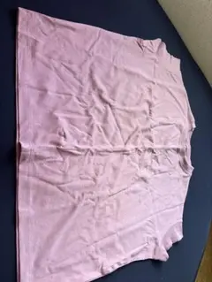 薄いピンク コットン 半袖Tシャツ