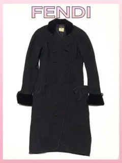 【N1105-150-5】フェンディ レディース ロングコートサイズ38