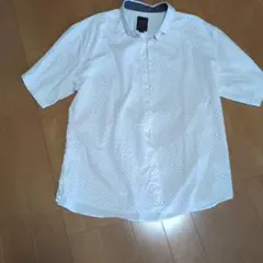 半袖シャツ ドット柄