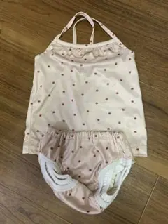 ピンクりんご柄水着（タンクトップ・ショーツ）
