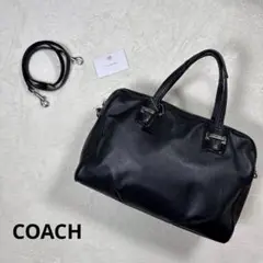 コーチ ショルダーバッグ 2way テイラー サッチェル レザー 黒 25296