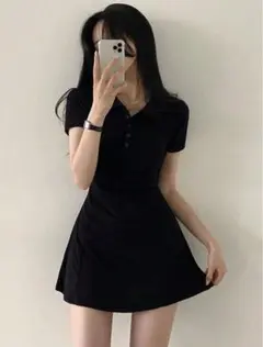 DAZY レディースサマー 半袖カジュアル Aラインワンピース