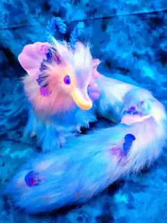 幻獣　神水精龍アートドール　ハンドメイドぬいぐるみホタルガラスオーロラドラゴン 幻獣 神水精龍アートドール ハンドメイドぬいぐるみホタルガラス