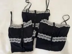 UNIQLO 前開きキャミソール　3枚セット　授乳用にも