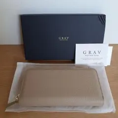 GRAV ベージュ レザー小さな長 財布