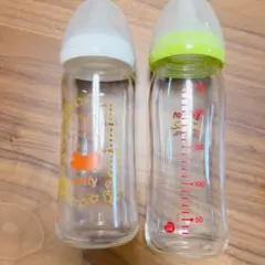 ガラス製哺乳瓶 240ml 2色セット