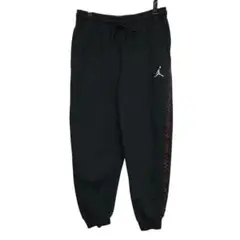 JORDAN ジョーダン　スウェットパンツ　刺繍ロゴ　サイドライン　ブラック