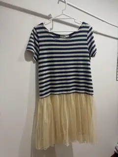 Cutie Blonde ストライプ 半袖ミニワンピース M