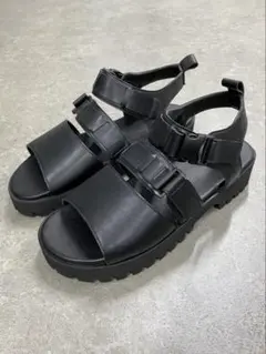 ほぼ未使用 welise ウェライズ レザーサンダル ベルト ハイソール