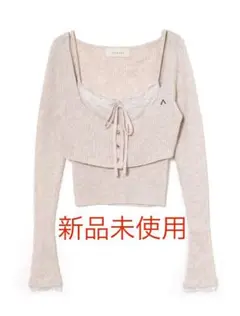 トップス Andmary Brenda lace knit set beige ANDMARY】Brenda lace knit set