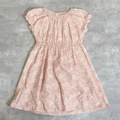 西松屋 女の子 子供服 ワンピース ノースリーブ 花柄 リゾート 110 美品