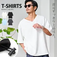 CavariA Tシャツ Vネック ブラック 44 Mサイズ