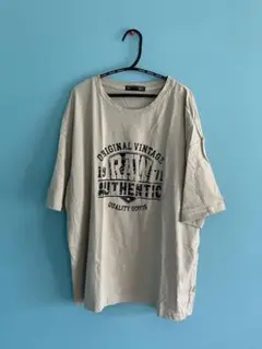 RAW ベージュ オーバーサイズ Tシャツ