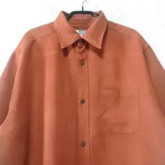 JOSEPH ABBOUD JOE レーヨン混シャツ エンジ US古着 L